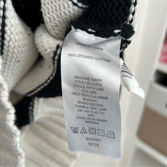 Quince 100% Cotton Cropped Polo Striped Sweater - Picture 6 of 6